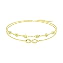 Dorunmo Anklet Bracelets For Women 925 Sterling Silver Birthstone/Infinity/Butterfly/Evil Eye/Turtle/Pineapple/Starfish/Heart Anklets Bracelets Jewelry Gifts for Women