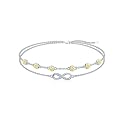 Dorunmo Anklet Bracelets For Women 925 Sterling Silver Birthstone/Infinity/Butterfly/Evil Eye/Turtle/Pineapple/Starfish/Heart Anklets Bracelets Jewelry Gifts for Women
