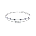 Dorunmo Anklet Bracelets For Women 925 Sterling Silver Birthstone/Infinity/Butterfly/Evil Eye/Turtle/Pineapple/Starfish/Heart Anklets Bracelets Jewelry Gifts for Women