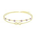 Dorunmo Anklet Bracelets For Women 925 Sterling Silver Birthstone/Infinity/Butterfly/Evil Eye/Turtle/Pineapple/Starfish/Heart Anklets Bracelets Jewelry Gifts for Women