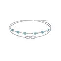 Dorunmo Anklet Bracelets For Women 925 Sterling Silver Birthstone/Infinity/Butterfly/Evil Eye/Turtle/Pineapple/Starfish/Heart Anklets Bracelets Jewelry Gifts for Women