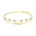 Dorunmo Anklet Bracelets For Women 925 Sterling Silver Birthstone/Infinity/Butterfly/Evil Eye/Turtle/Pineapple/Starfish/Heart Anklets Bracelets Jewelry Gifts for Women
