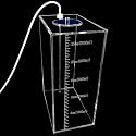 dosing Pump Liquid containers,Liquid srorage Bucket,Aquarium Air Pump Accessories，Reservoir dosing Container Made of acryli (5L/1.32gal Blue lid)