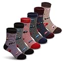 DoSmart Children's Winter Warm Wool Solid Color Socks Kids Boy Girls Hiking Thermal Boot Crew Socks 6 Pairs