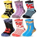 DoSmart Children's Winter Warm Wool Solid Color Socks Kids Boy Girls Hiking Thermal Boot Crew Socks 6 Pairs