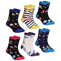 DoSmart Children's Winter Warm Wool Solid Color Socks Kids Boy Girls Hiking Thermal Boot Crew Socks 6 Pairs