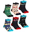 DoSmart Children's Winter Warm Wool Solid Color Socks Kids Boy Girls Hiking Thermal Boot Crew Socks 6 Pairs
