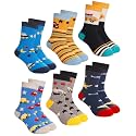 DoSmart Children's Winter Warm Wool Solid Color Socks Kids Boy Girls Hiking Thermal Boot Crew Socks 6 Pairs