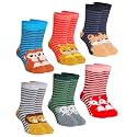 DoSmart Children's Winter Warm Wool Solid Color Socks Kids Boy Girls Hiking Thermal Boot Crew Socks 6 Pairs