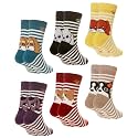 DoSmart Children's Winter Warm Wool Solid Color Socks Kids Boy Girls Hiking Thermal Boot Crew Socks 6 Pairs