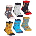 DoSmart Children's Winter Warm Wool Solid Color Socks Kids Boy Girls Hiking Thermal Boot Crew Socks 6 Pairs