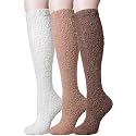 DoSmart Women Fuzzy Socks 3 Pairs Knee High Fluffy Soft Warm Stocking Cozy Slipper Plush Winter Long Socks