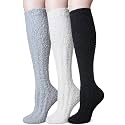 DoSmart Women Fuzzy Socks 3 Pairs Knee High Fluffy Soft Warm Stocking Cozy Slipper Plush Winter Long Socks