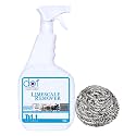 Hard Water Limescale Remover & Bathroom Descaler 750ml | Heavy Duty Cleaner for Tap, Toilet Surfaces | Removes Rust, Limescale & Salt Stains | 6 in 1 Multi-Surface Cleaner Liquid + SS Scrubber