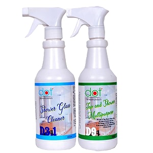 dot shower glass cleaner tap and shower mirror kitchen surface multipurpose cleaner 400ml each combo pack