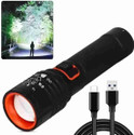 Dotcom (ZOOMABLE METAL TORCH)5 Modes Flashlight, Super Bright Cree T6 LED Light Torch Torch