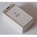 Dotpot i Cards-Natural Hard Metal (Aluminum Alloy) ID Card Holder/Badge with Scratch Guard for Office ID Card (Vertical) (Silver) Pack of 3