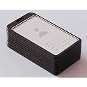 Dotpot i Cards-Natural Hard Metal (Aluminum Alloy) ID Card Holder/Badge with Scratch Guard for Office ID Card (Vertical) (Black) Pack of 3