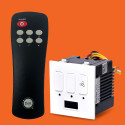 DOTT Modular Remote Control Switch For 2 Lights & 1 Fan Control with Fan Regulation 6 A One Way Electrical Switch (Pack of 2 Number of Switches - 3)
