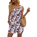 DouBCQ Womens Summer Casual Sleeveless Loose Jumpsuits Romper with Pockets