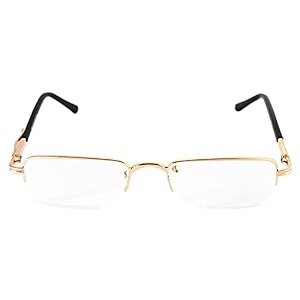 ready readers half rim metal frame with pocket clip