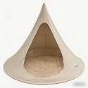 Double Birnest Hanging Chair – Cozy Indoor/Outdoor Hammock with Olefin Canvas, 660 lb Capacity, Includes Two Circle Aluminum Pole &amp; Carabiner. Swing Sofa. (Beige)