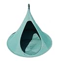 Double Birnest Hanging Chair – Cozy Indoor/Outdoor Hammock with Olefin Canvas, 660 lb Capacity, Includes Two Circle Aluminum Pole & Carabiner. Swing Sofa. (Sky Blue)