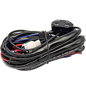 double color highlow beam wiring harness kit dc12v 300w 40a led light switch relay 14awg core cable for car fog work driving bar