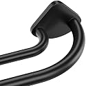 Double Curtain Rod for Windows 30-120 Inch, 3/4" Blackout Wrap-Around Curved Rod, Designed for Privacy &amp; Room Darkening, Easy Installation &amp; Removal, Black