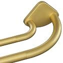 Double Curtain Rod for Windows 30-120 Inch, 3/4" Blackout Wrap-Around Curved Rod, Designed for Privacy & Room Darkening, Easy Installation & Removal, Gold