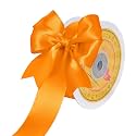 Double Face Autumn Orange Satin Ribbon 1-1/2 inch X 25 Yards Polyester Autumn Orange Ribbon for Gift Wrapping Very Suitable for Weddings Party Hair Bow Invitation Decorations and More