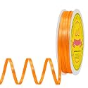 Double Face Autumn Orange Satin Ribbon 1/8 inch X 50 Yards Polyester Autumn Orange Ribbon for Gift Wrapping Very Suitable for Weddings Party Hair Bow Invitation Decorations and More