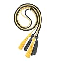 Double Graduation Honor Cords - Black and Gold,68" Long