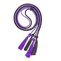 Double Graduation Honor Cords - Black and Purple,68" Long