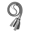 Double Graduation Honor Cords - Black and Silver,68" Long