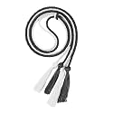 Double Graduation Honor Cords - Black and White,68" Long