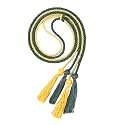 Double Graduation Honor Cords - Forest Green and Gold,68" Long