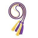 Double Graduation Honor Cords - Purple and Gold,68" Long