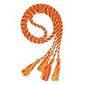 Double Graduation Honor Cords - Red with Gold,68" Long