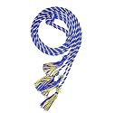Double Graduation Honor Cords - Royal Blue with Gold,68" Long