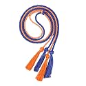Double Graduation Honor Cords - Royal Blue and Orange,68" Long