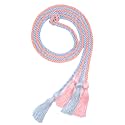 Double Graduation Honor Cords - Sky Blue and Pink,68" Long