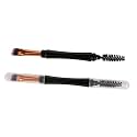 Double Head Makeup Brushes 2pcs for Eyebrows and Brow Powder