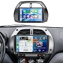 【Double Knob Keybutton/5GhzWiFi】 4G+128G for Toyota RAV4 2001-2006 Car Radio,Android 15,9’’in-Cell Touchscreen Radio,Wireless Carplay/Android Auto,Type C/USB,GPS,SWC,5.0Bluetooth/AHD Backup Camera