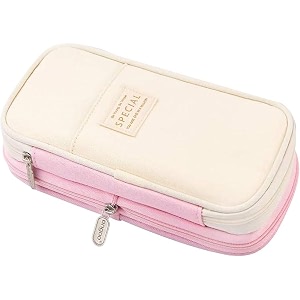 double layer 3d cute pencil case aesthetic pencil case for girls large capacity pen pencil pouch multifunctional stationery organizer for school spacial pink