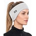 Double-Layer Ear Warmer Headband - Knit Fuzzy Lined Ear Muffs for Men Women Ear Covers for Cold Weather Running Cycling