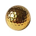 Double-Layer Gold Golf Balls, Electroplated Surface, Gift Balls