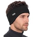 Double-Layer Ear Warmer Headband - Knit Fuzzy Lined Ear Muffs for Men Women Ear Covers for Cold Weather Running Cycling