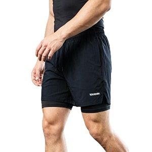 Double Layer Running Shorts for Men