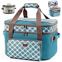 BAGSPRITE Double-Layer Slow Cooker Carrier Bag for 6-8 Quart Crock Pot Oval